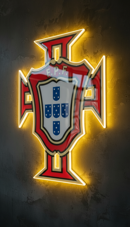 Emblema de Portugal – LED Neon Flex + Resina Premium