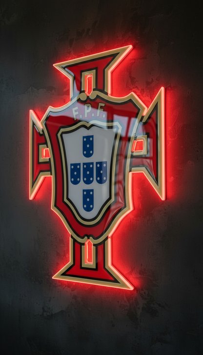 Emblema de Portugal – LED Neon Flex + Resina Premium
